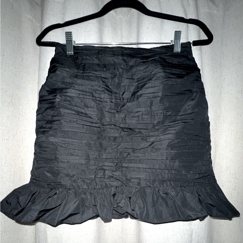 Zara Sam Ruched Ruffle Mini Skirt